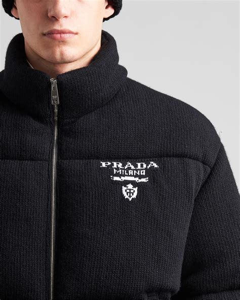 prada cropped jacke|Prada cropped cashmere down jacket.